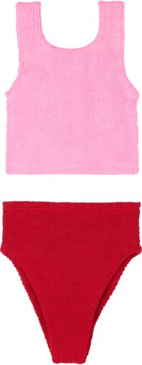Hunza G Kids Red & Pink Duo Lyra Bikini