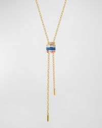 Quatre 18K Yellow Gold Ceramic and Diamond Large Tie Necklace