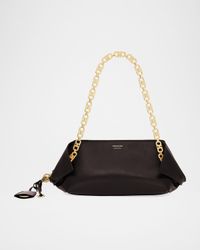 Scarf Smooth Leather Gancio Shoulder Bag