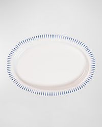 Sitio Stripe Delft Blue Serving Tray, 17"