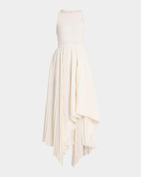 Sleeveless Pleated Skirt Maxi Dress
