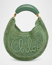 Summer Banana Top-Handle Bag in Crochet Fabric