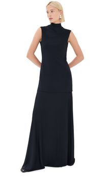 Jil Sander High Neck Dress Navy 34