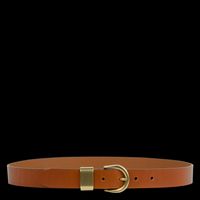 Sessun - Ceinture en cuir de vache - Taille L - Marron