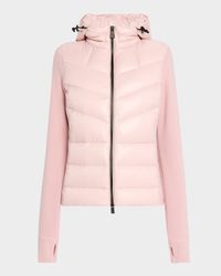 Puffer Polar Fleece Zip-Up Cardigan