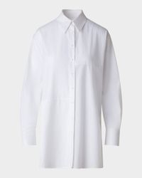 Textured Cotton Voile Oversized Shirt