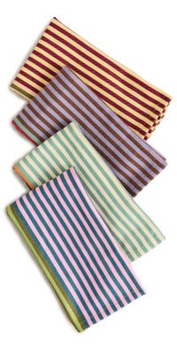Dusen Dusen Napkins Set of 4 Multi Stripe One Size