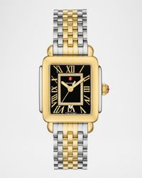 Deco Madison Mid Noir Diamond Dial Two-Tone Bracelet Watch