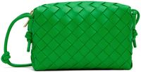 Bottega Veneta Mini sac caméra vert à ornements noués