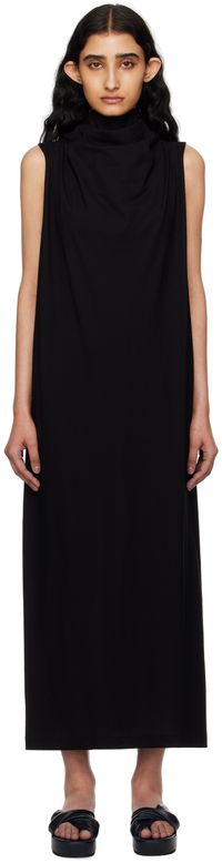 ISSEY MIYAKE Black Knot Midi Dress