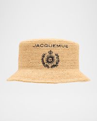 Le Bob Pesco Raffia Bucket Hat