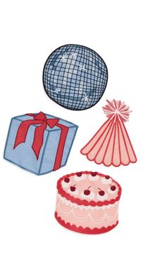 Piecework Puzzles Birthday Napkins Pink One Size