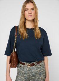 Gerard Darel - Tee-shirt col rond en coton - Taille 4 - Bleu