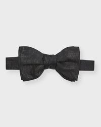 Men's Floral Metallic Pre-Tied Bow Tie