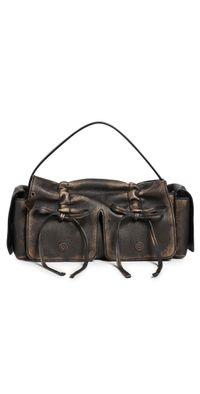 Acne Studios Multipocket Vintage Shoulder Bag Dark Brown/Beige One Size