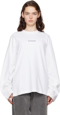 Acne Studios T-shirt blanc à estampe du logo