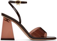 Gianvito Rossi Brown Cosmic 85 Heeled Sandals