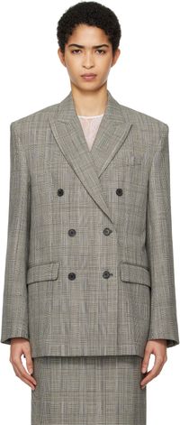 WARDROBE.NYC Black & White Double Breasted Blazer