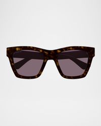 Cat-Eye Gradient Plastic Sunglasses