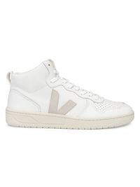 Men's V-15 Leather High-Top Sneakers - Extra White Natural - Size 12