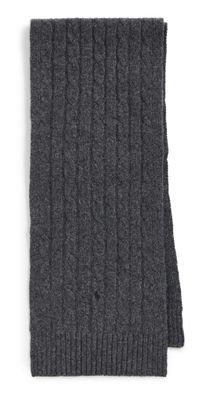 Polo Ralph Lauren Cashmere Cable Scarf Barclay Grey Heather One Size