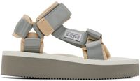 SUICOKE Gray & White DEPA-2PO Sandals