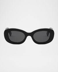 B. ZERO1 Oval Acetate and Nylon Sunglasses