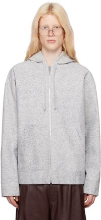 Bottega Veneta Gray Printed Leather Jacket