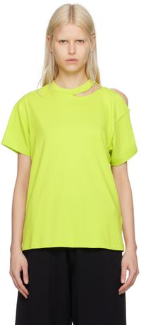 MM6 Maison Margiela T-shirt vert à épingle de sureté