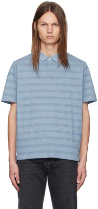 PS by Paul Smith Polo chiné bleu à rayures