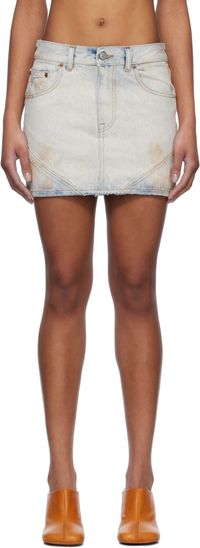 MM6 Maison Margiela Blue Denim Miniskirt