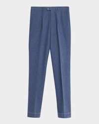Men's Tailored-Fit Pleated Trousers
