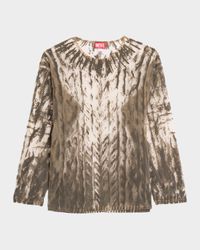 Men's T-Taras Flocked Tulle Long-Sleeve T-Shirt