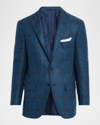 Men's Soft Cashmere Plaid Sport Coat