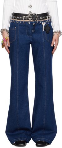 Chopova Lowena Blue Bump Carabiner Jeans