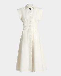 Ruben Button-Front Midi Dress