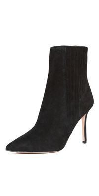 Veronica Beard Lisa Stiletto-Heel Booties Black 10