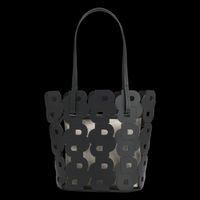 Boss - Cabas à monogrammes en cuir - Taille Unique - Noir