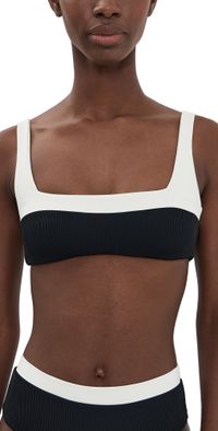 LSPACE Zuri Bikini Top Black/Cream XS