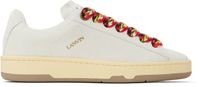 Lanvin Baskets Curb Lite blanc cassé en suède
