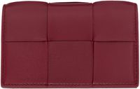 Bottega Veneta Red Cassette Business Card Holder