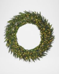 Deluxe Mixed Pine Pre-Lit Wreath, 48" Round