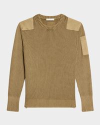 Men's Ribbed Military Sweater