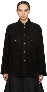 KHAITE Black Jinn Suede Jacket