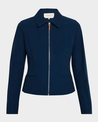 Zip-Front Tailored Jacket