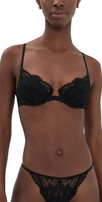 Natori Fleur Lightly Lined Underwire Bra Black 34D
