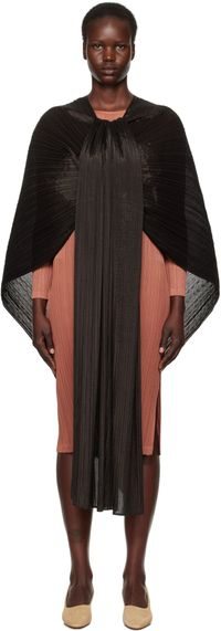 PLEATS PLEASE ISSEY MIYAKE Brown Madame-T December Stole