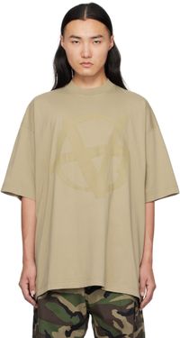 VETEMENTS Taupe Double Anarchy T-shirt