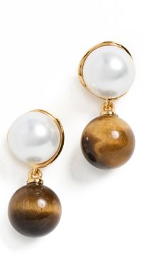 SHASHI Bianca Earrings Gold/Pearl One Size
