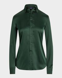 Cameron Satin Long-Sleeve Shirt